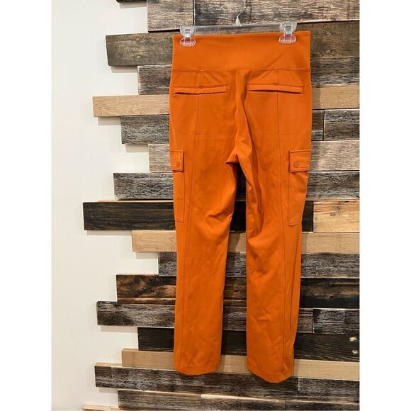 Athleta Delancey Straight Cargo Pants Foliage Orange Sz S - Picture 4 of 8